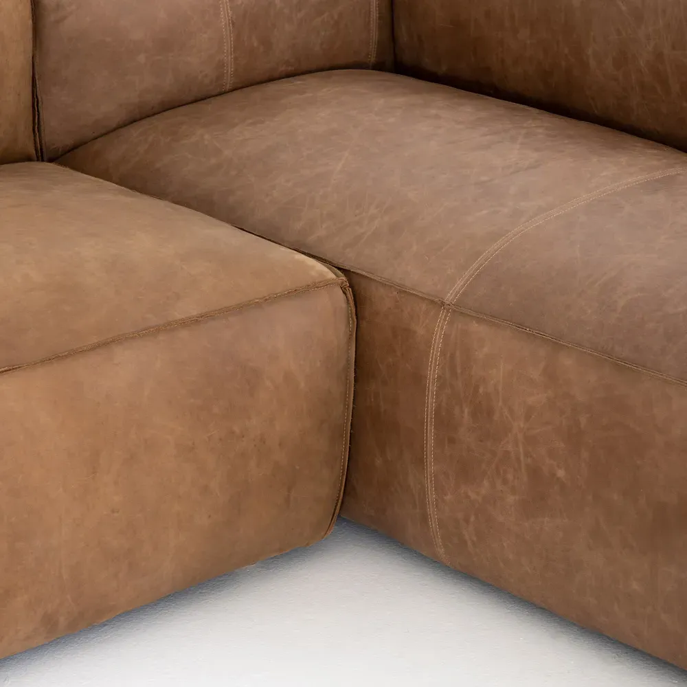 Domatillo 2-Piece Sectional RAF - Brown, Leather