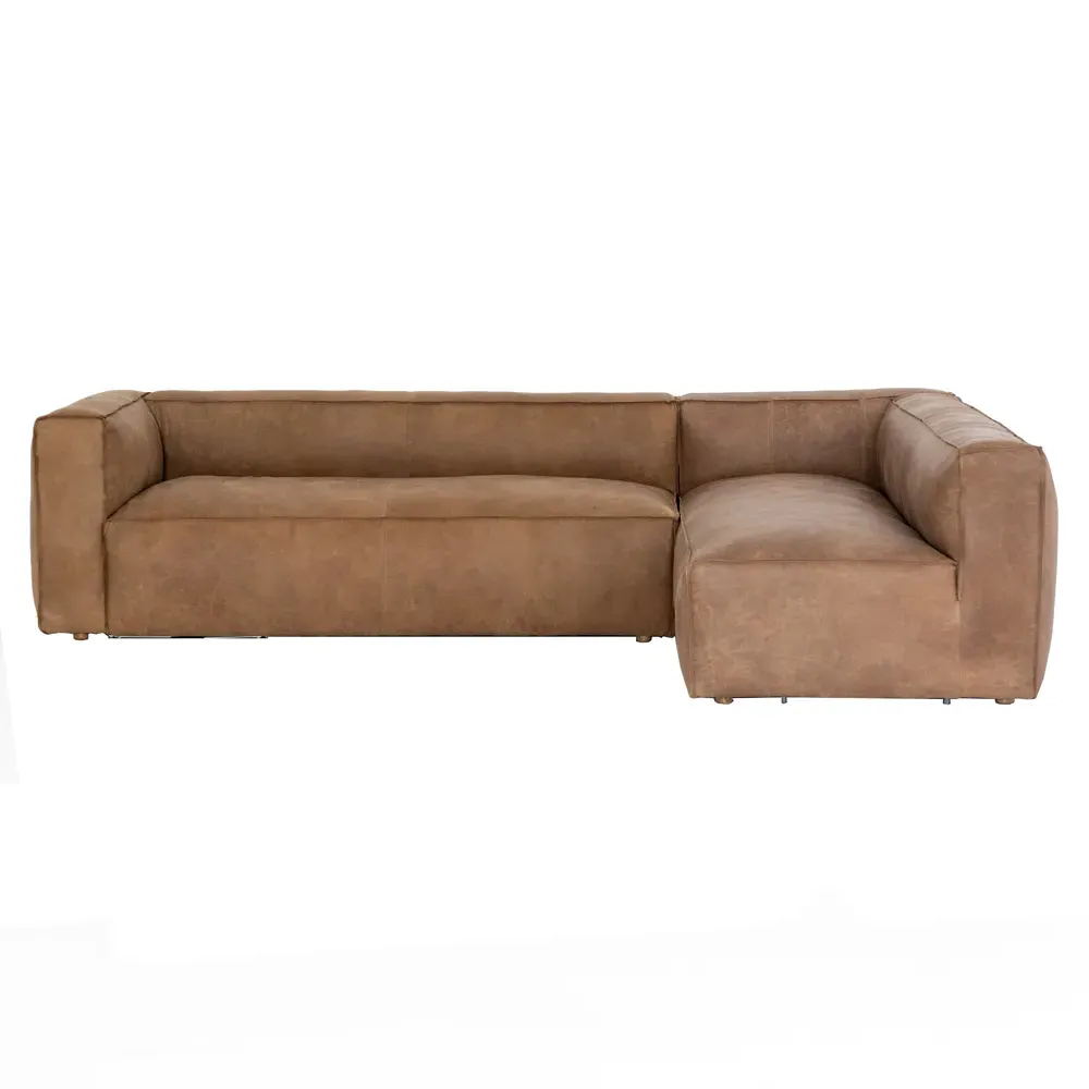 Domatillo 2-Piece Sectional RAF - Brown, Leather