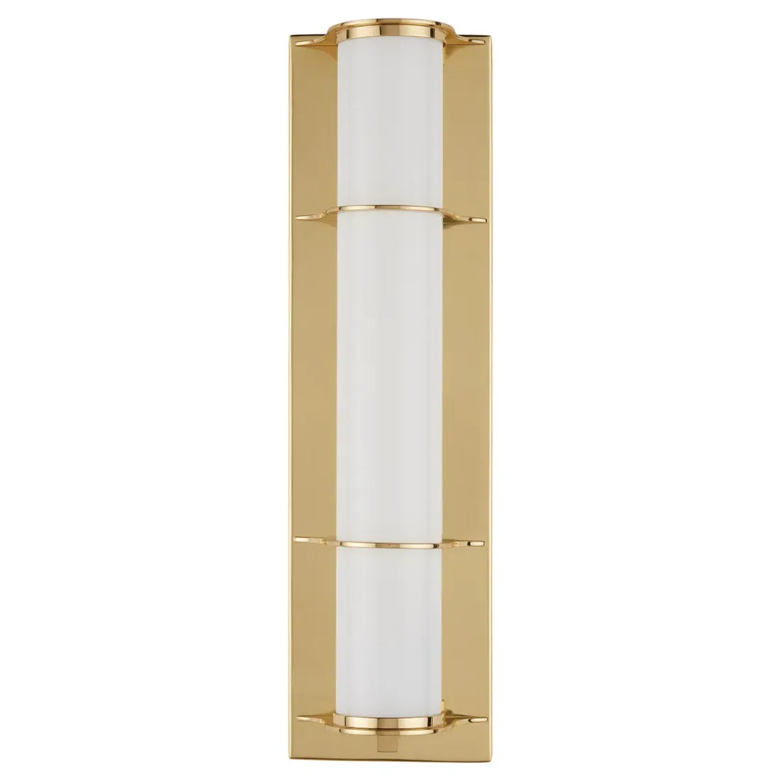 Dominic Bath Wall Sconce - Polished Brass, Glass