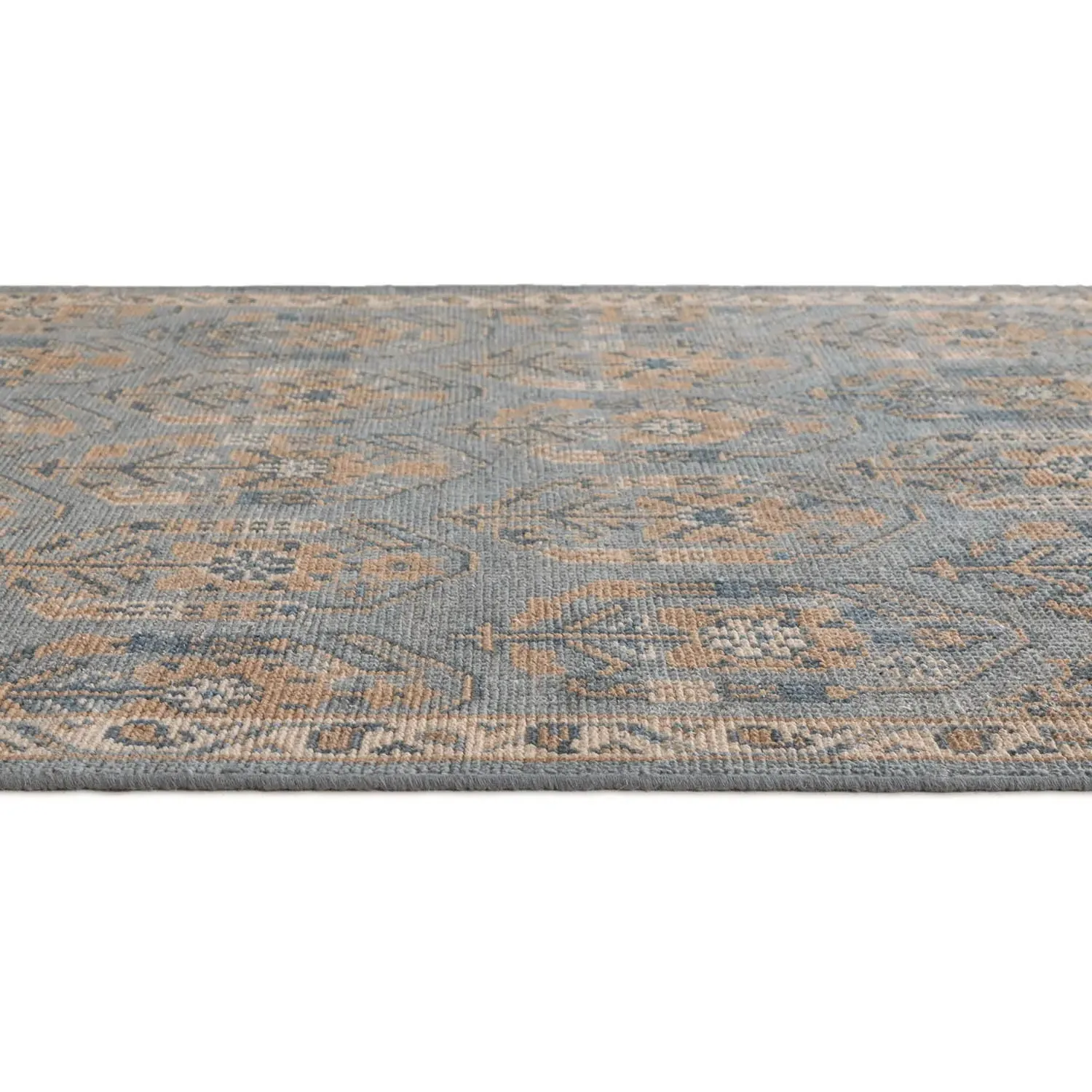 Dominic Oriental Patterned Hand Knotted Rug - Blue, Wool