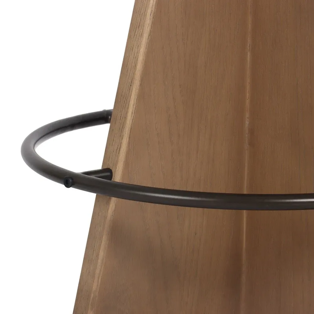 Donovan Swivel Bar Stool - Beige, Oak