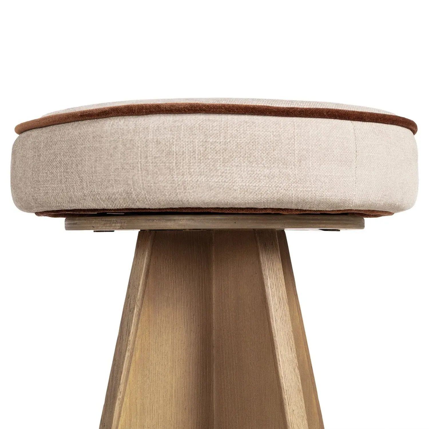 Donovan Swivel Bar Stool - Beige, Oak