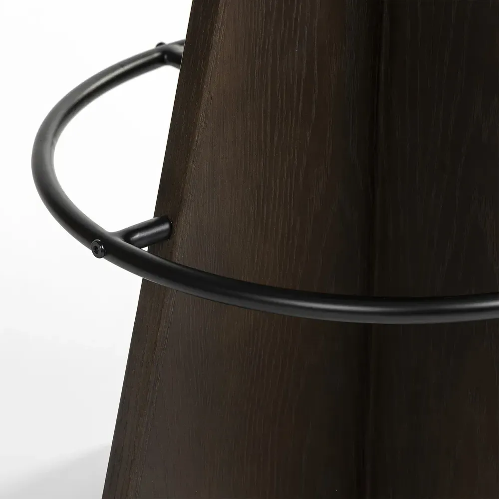 Donovan Swivel Bar Stool - Taupe, Oak Wood