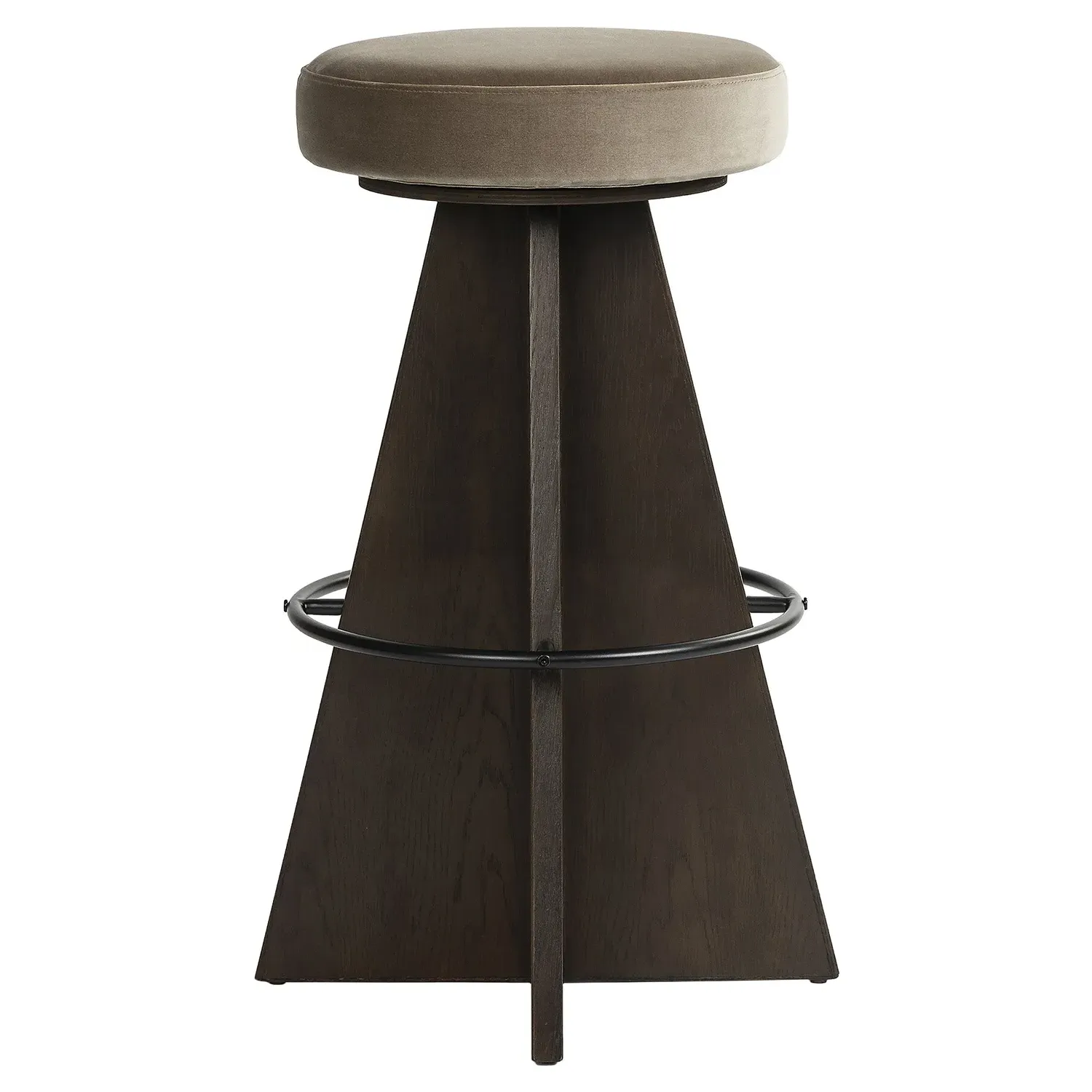 Donovan Swivel Bar Stool - Taupe, Oak Wood image