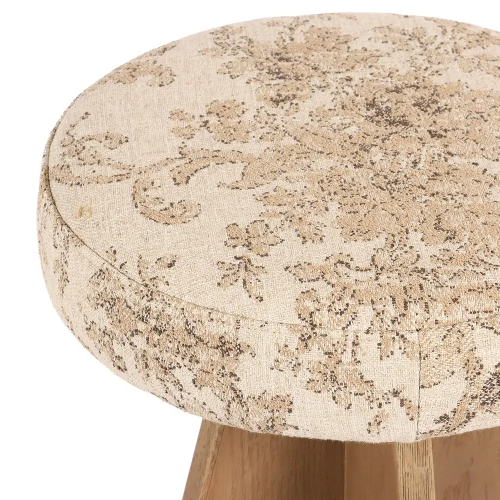 Donovan Swivel Counter Stool - Beige, Oak