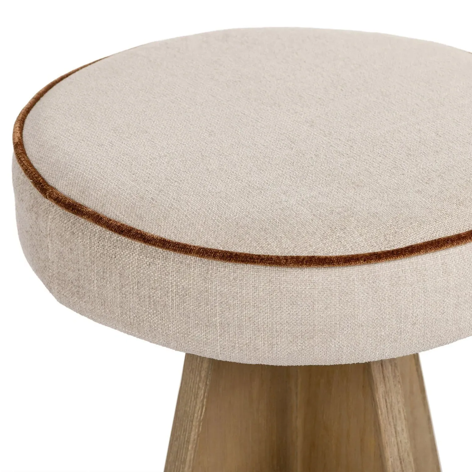 Donovan Swivel Counter Stool - Beige, Oak