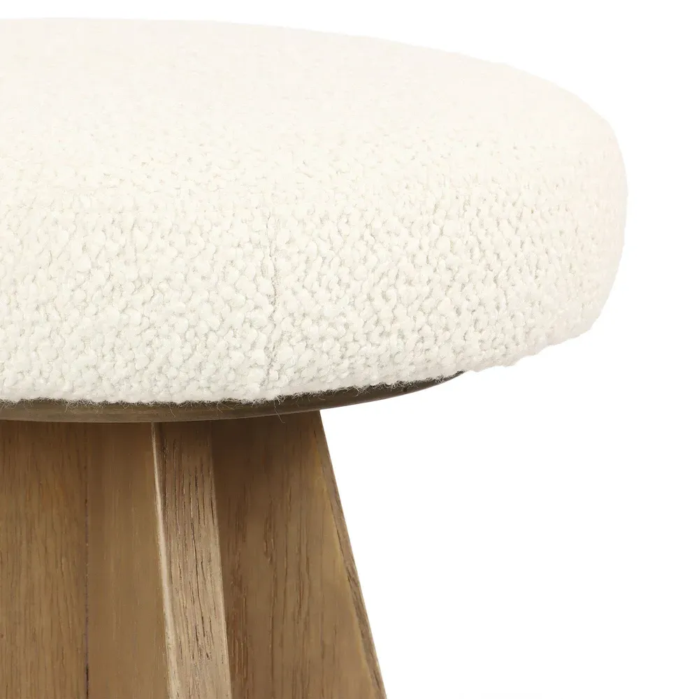 Donovan Swivel Counter Stool - Cream, Oak