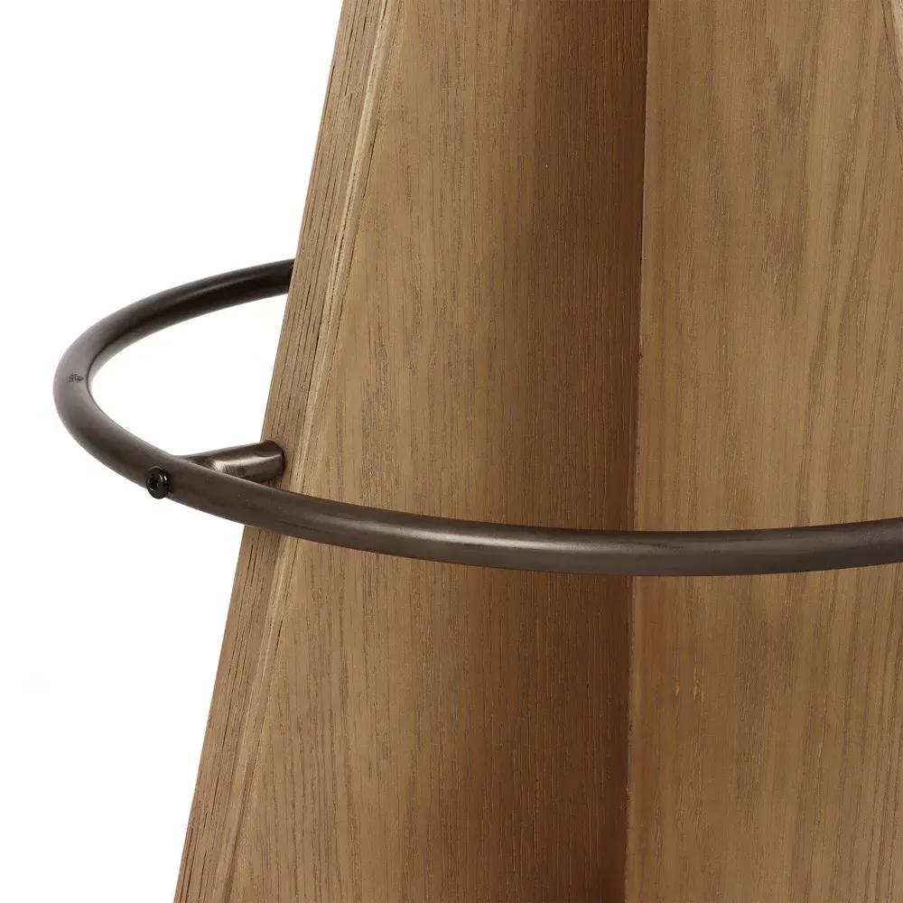 Donovan Swivel Counter Stool - Cream, Oak