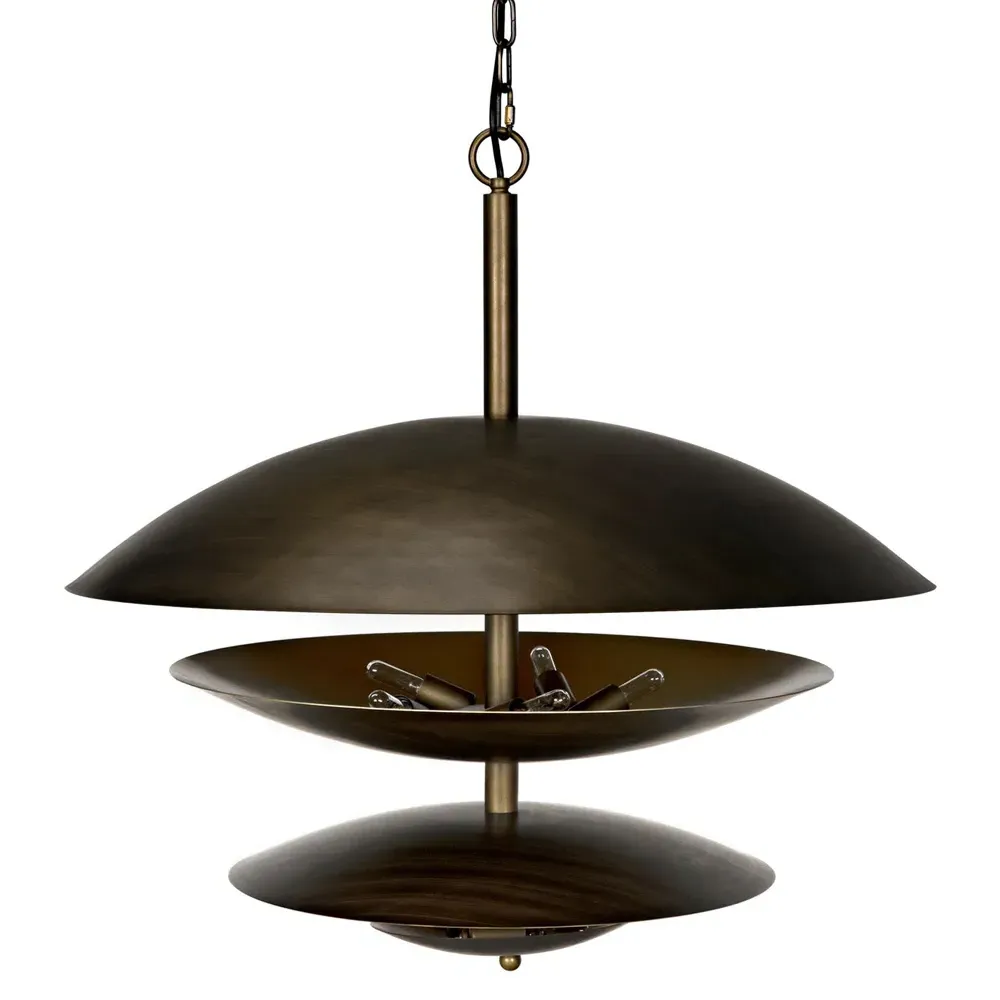 Dora 4 Tier Dome Chandelier - Aged Brass, Steel