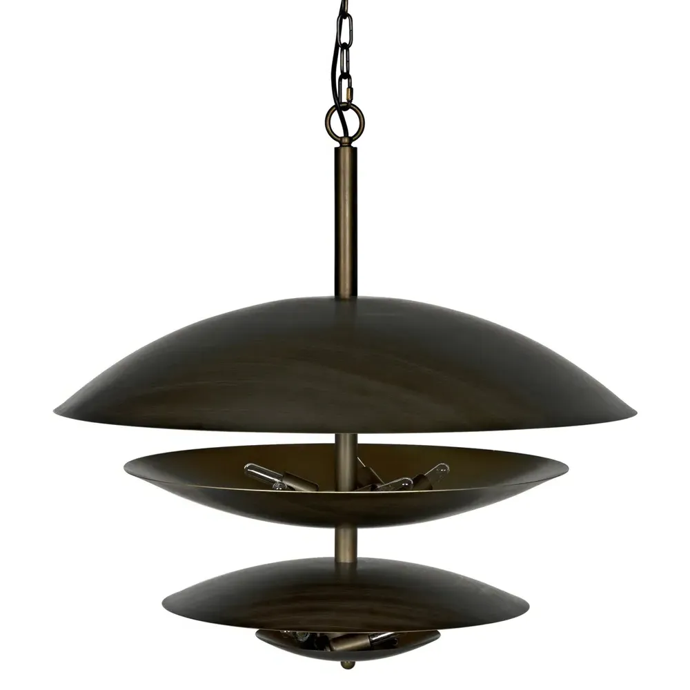 Dora 4 Tier Dome Chandelier - Aged Brass, Steel