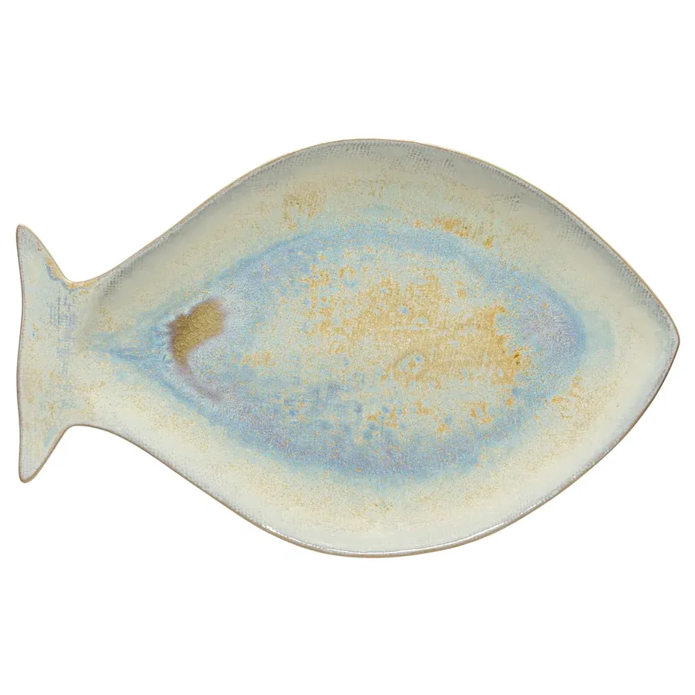 Dori Large Seabream Serving Platter - Nacar Beige, Stoneware
