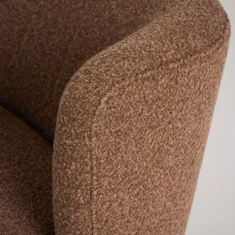 Dorian Swivel Lounge Chair - Brown, Ash Wood