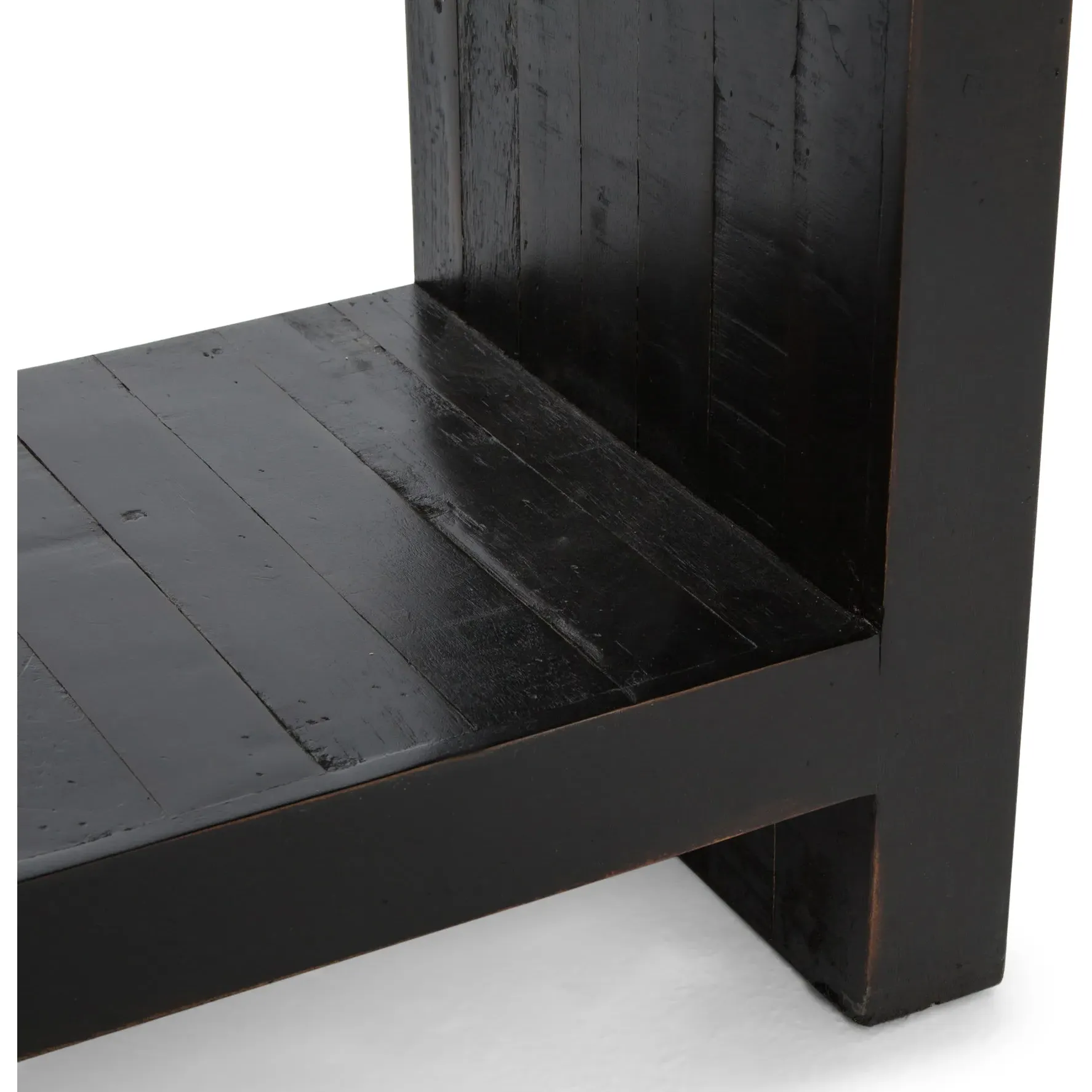 Dorwin 2 Drawer Console Table - Black, Acacia Wood
