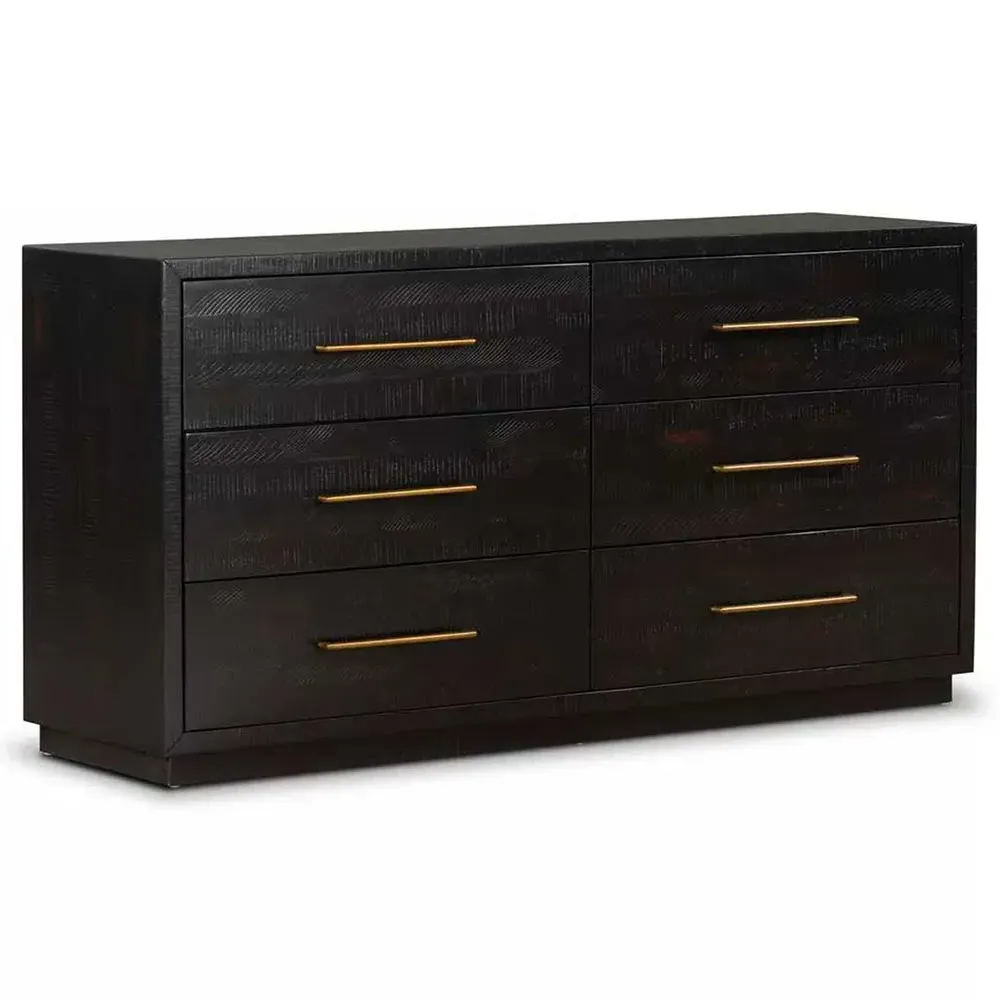Dorwin 6 Drawer Dresser - Brown, Acacia Wood