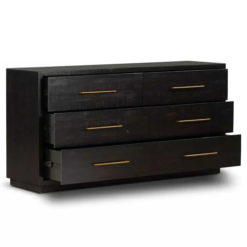 Dorwin 6 Drawer Dresser - Brown, Acacia Wood