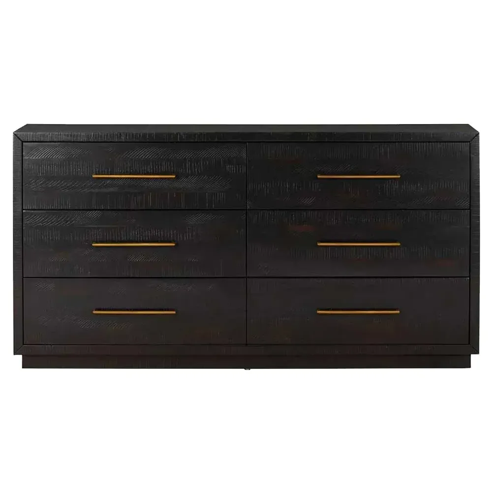 Dorwin 6 Drawer Dresser - Brown, Acacia Wood