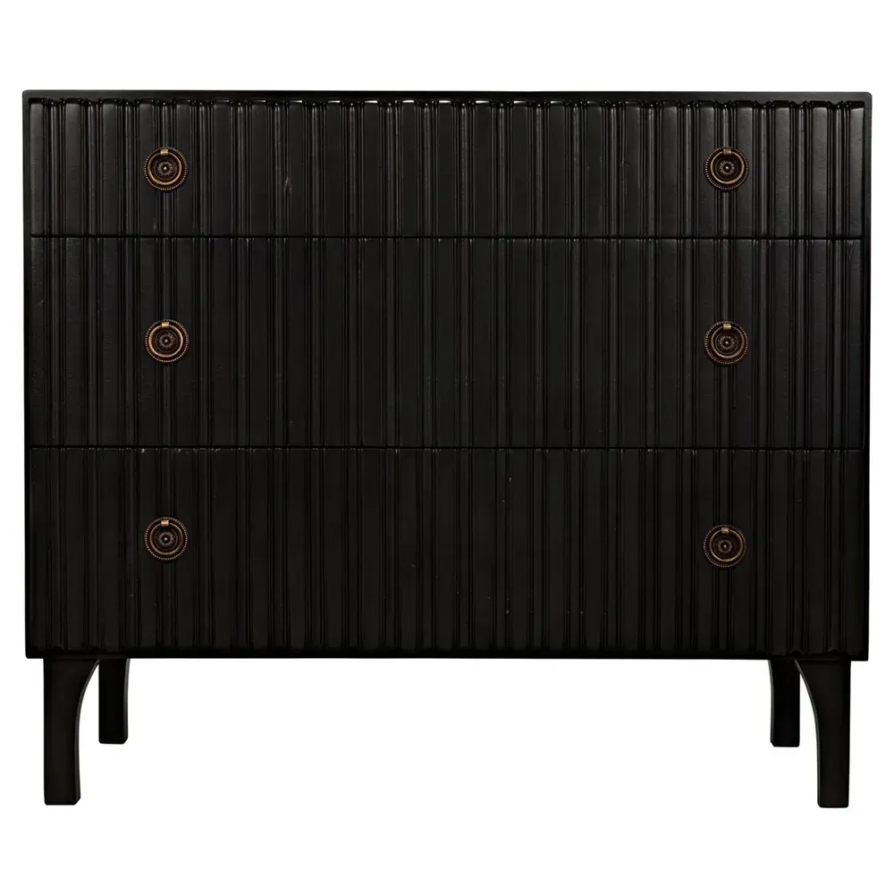 Drake Bachelor Chest Dresser - Pale Black, Mahogany image