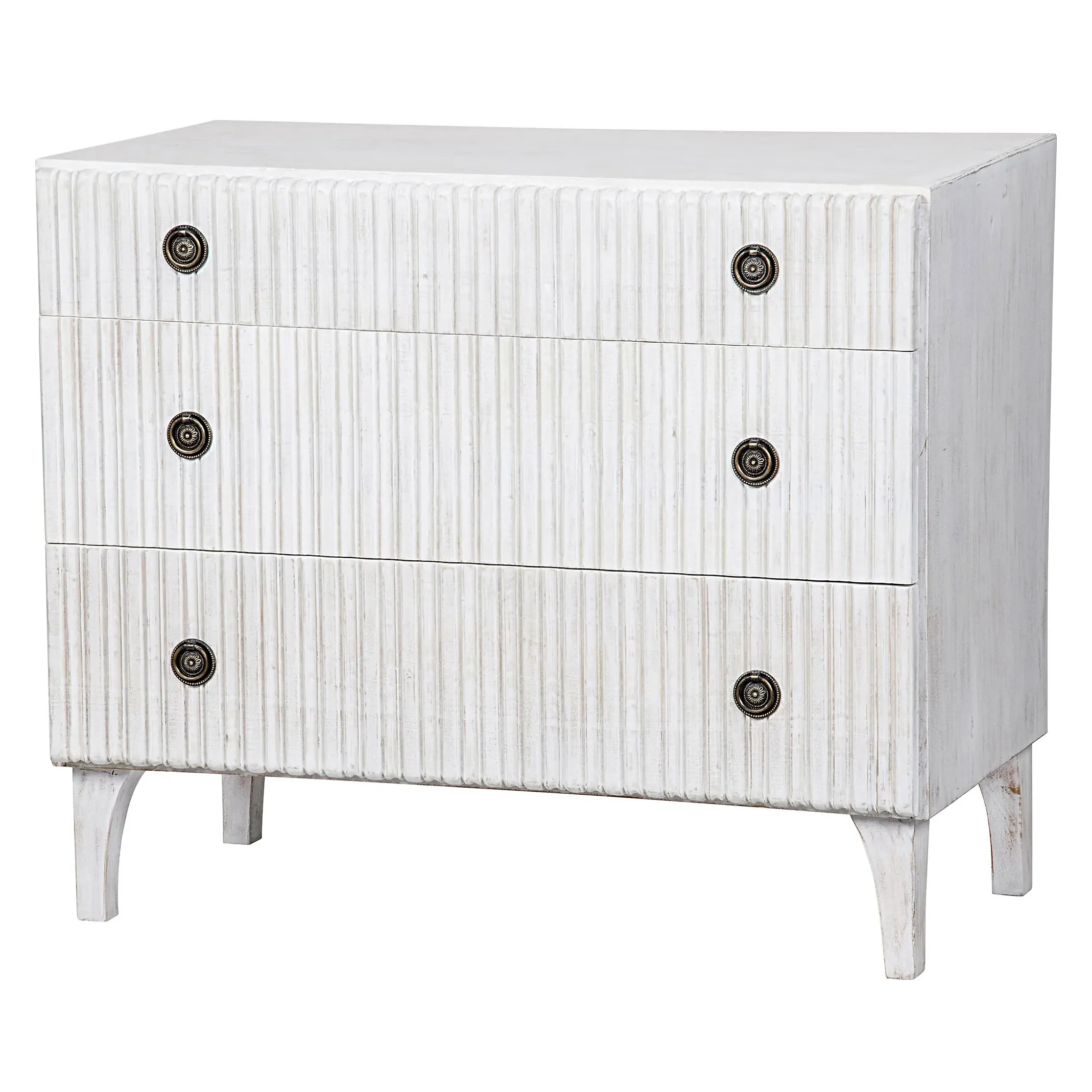 Drake Bachelor Chest Dresser - Whitewash, Mahogany
