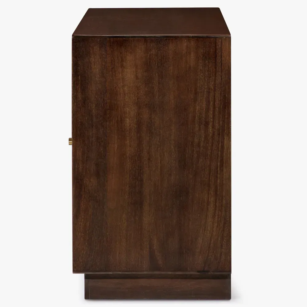 Draven Woven Cane Sideboard - Brown, Mango Wood