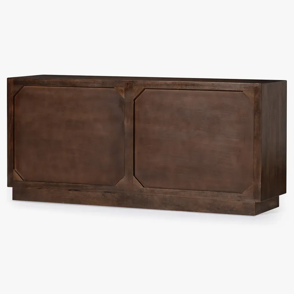 Draven Woven Cane Sideboard - Brown, Mango Wood