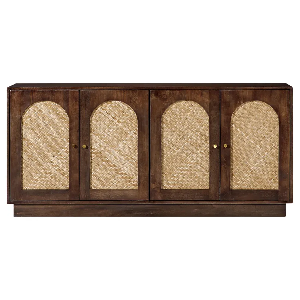 Draven Woven Cane Sideboard - Brown, Mango Wood image