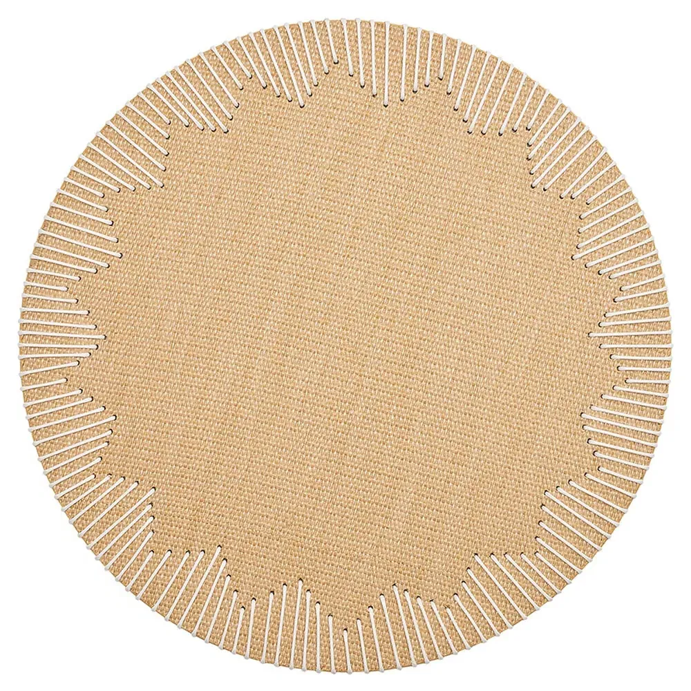Dream Weaver Chevron Border Placemat Set of 4 - Natural, White image