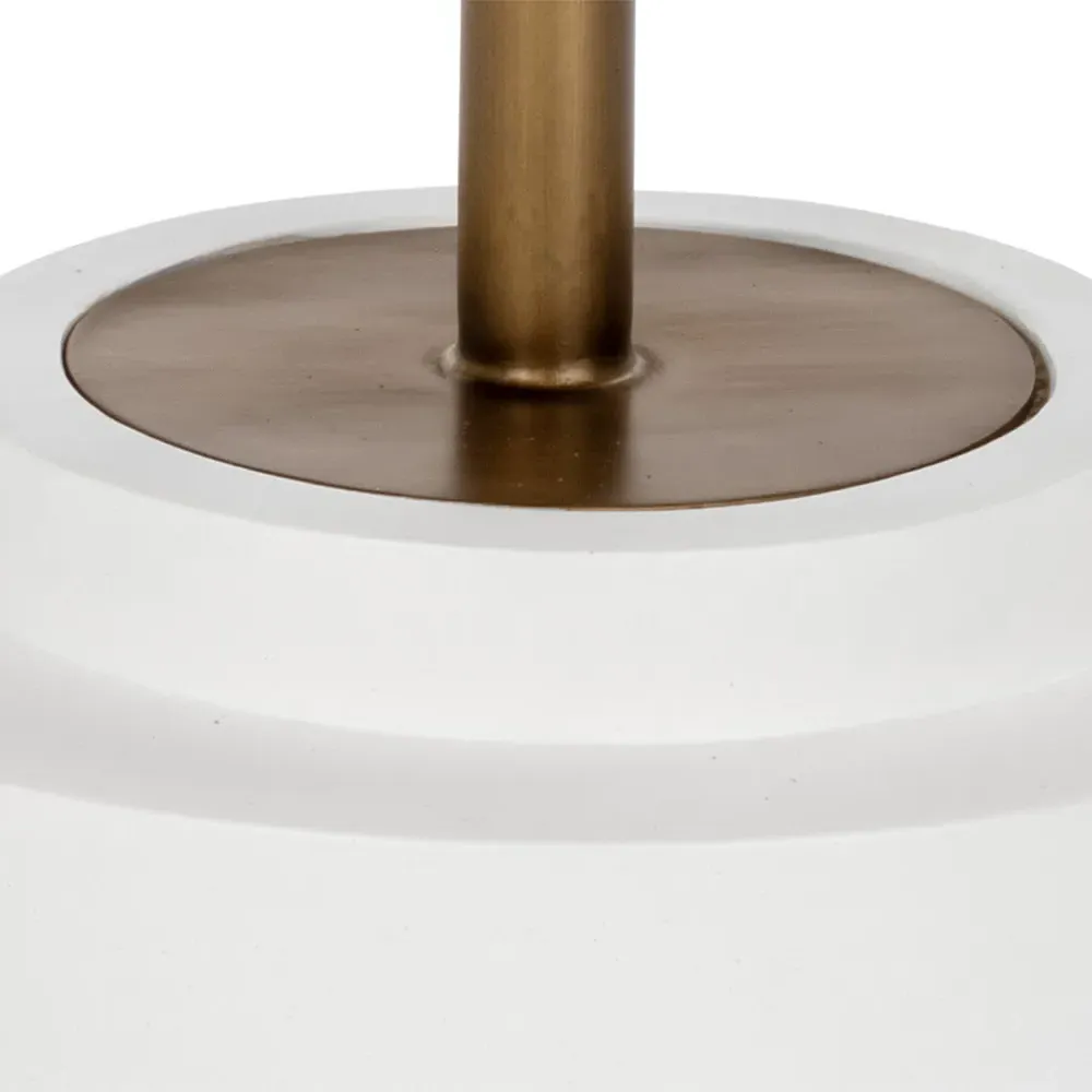 Drekavin Round Bistro Table - White, Concrete