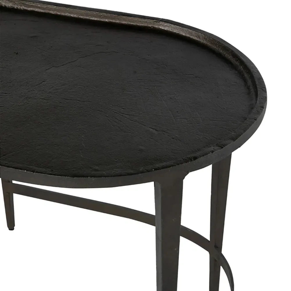 Dresden Nesting Side Table Set - Aged Brass, Aluminum