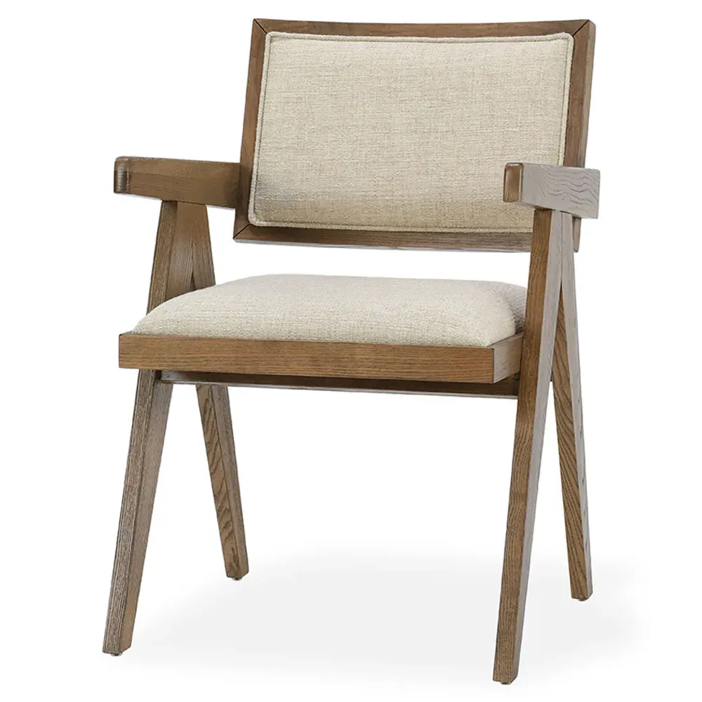 Drew Dining Chair - Beige, Ash Wood