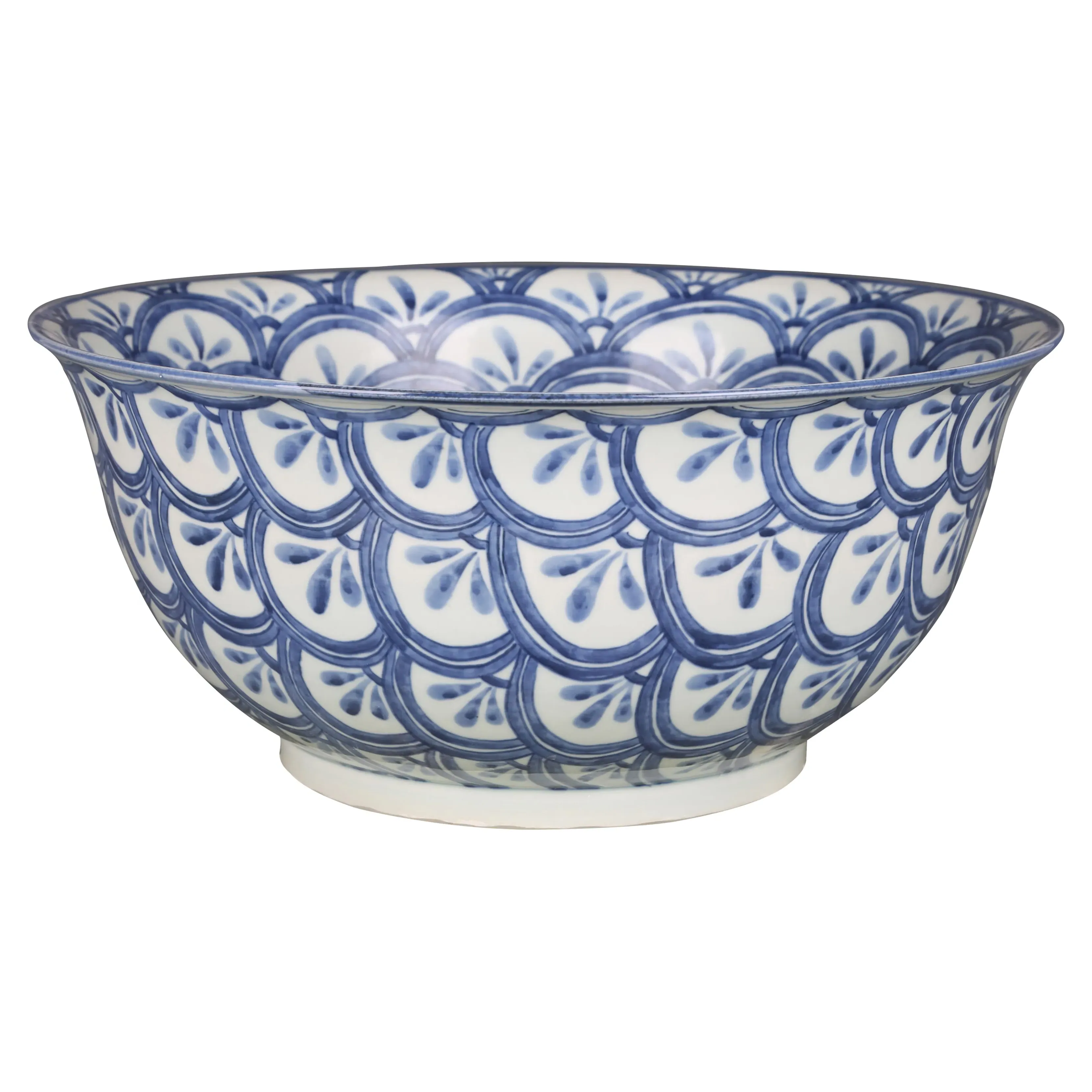 Drey Round Bowl - Blue, Porcelain