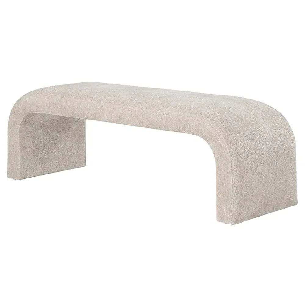 Drottra Arched Bedroom Bench - Taupe