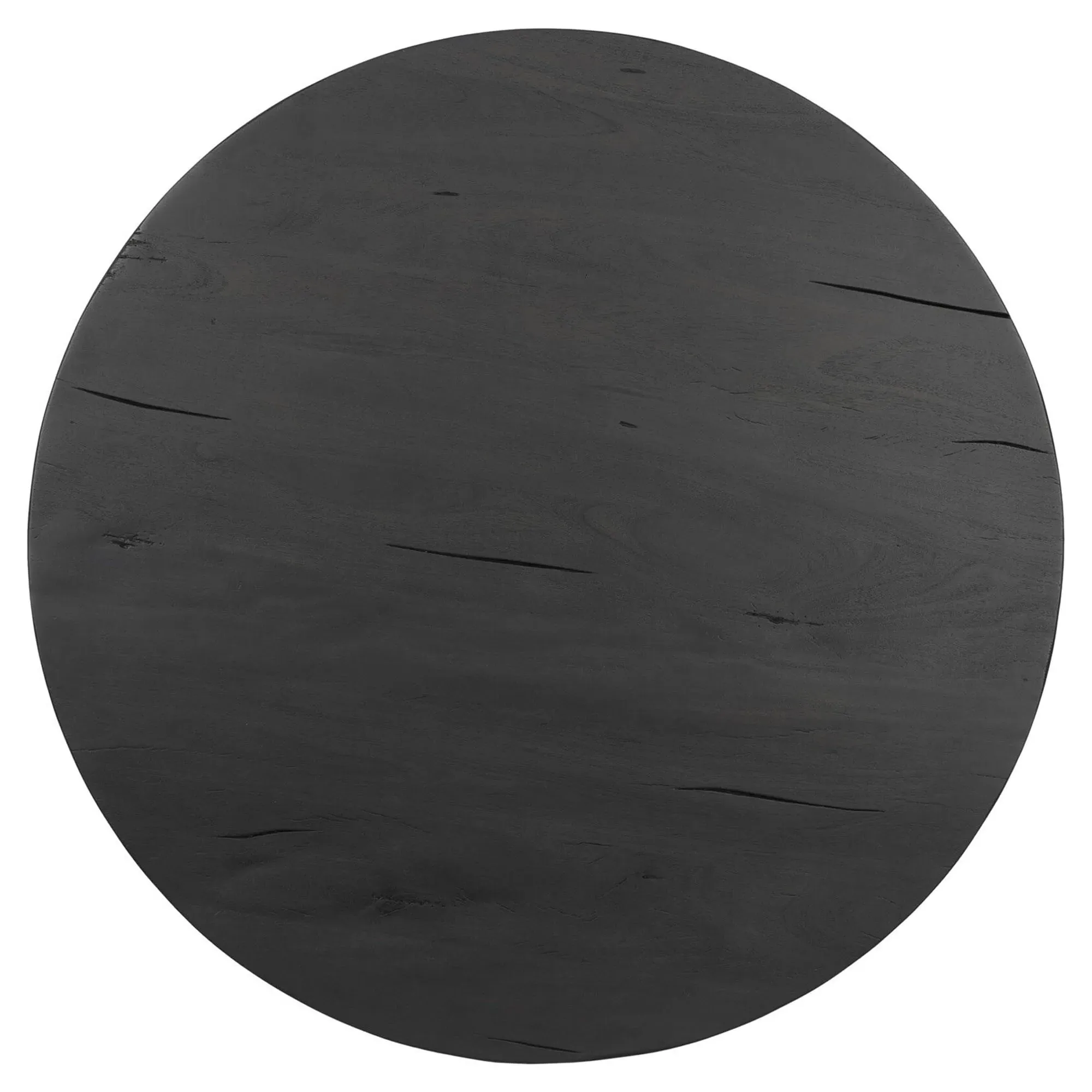 Duke Round Bistro Table - Dark, Reclaimed Wood