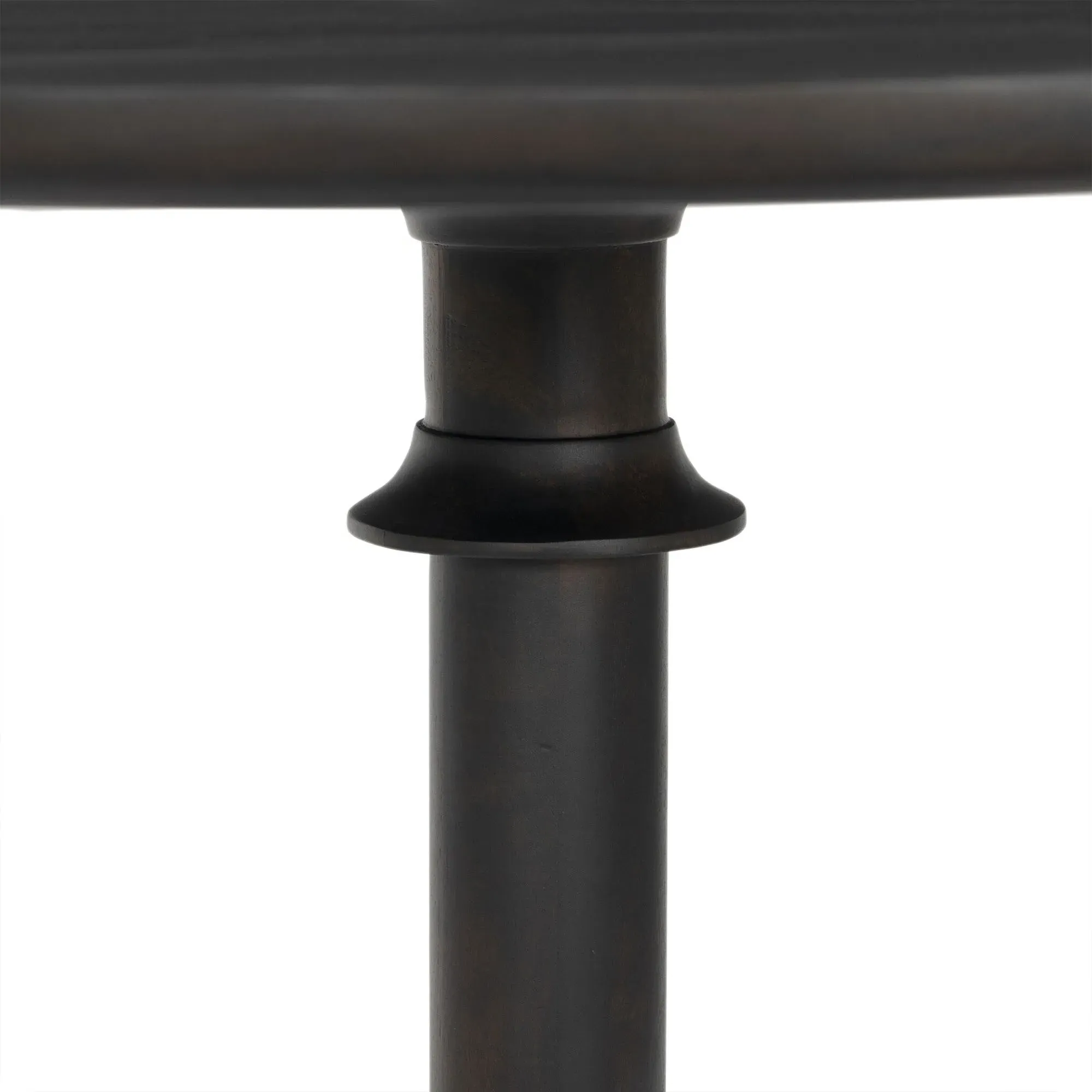 Duke Round Bistro Table - Dark, Reclaimed Wood