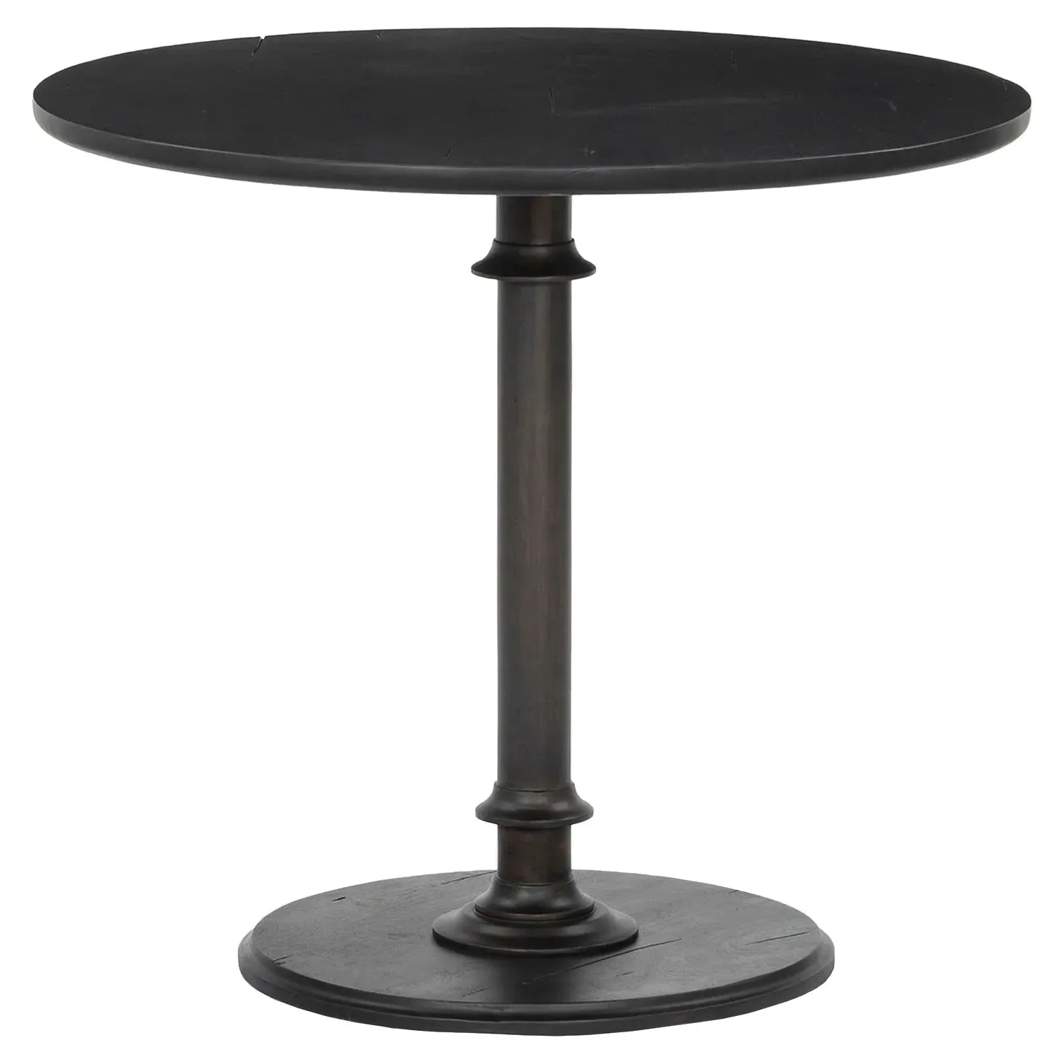 Duke Round Bistro Table - Dark, Reclaimed Wood image