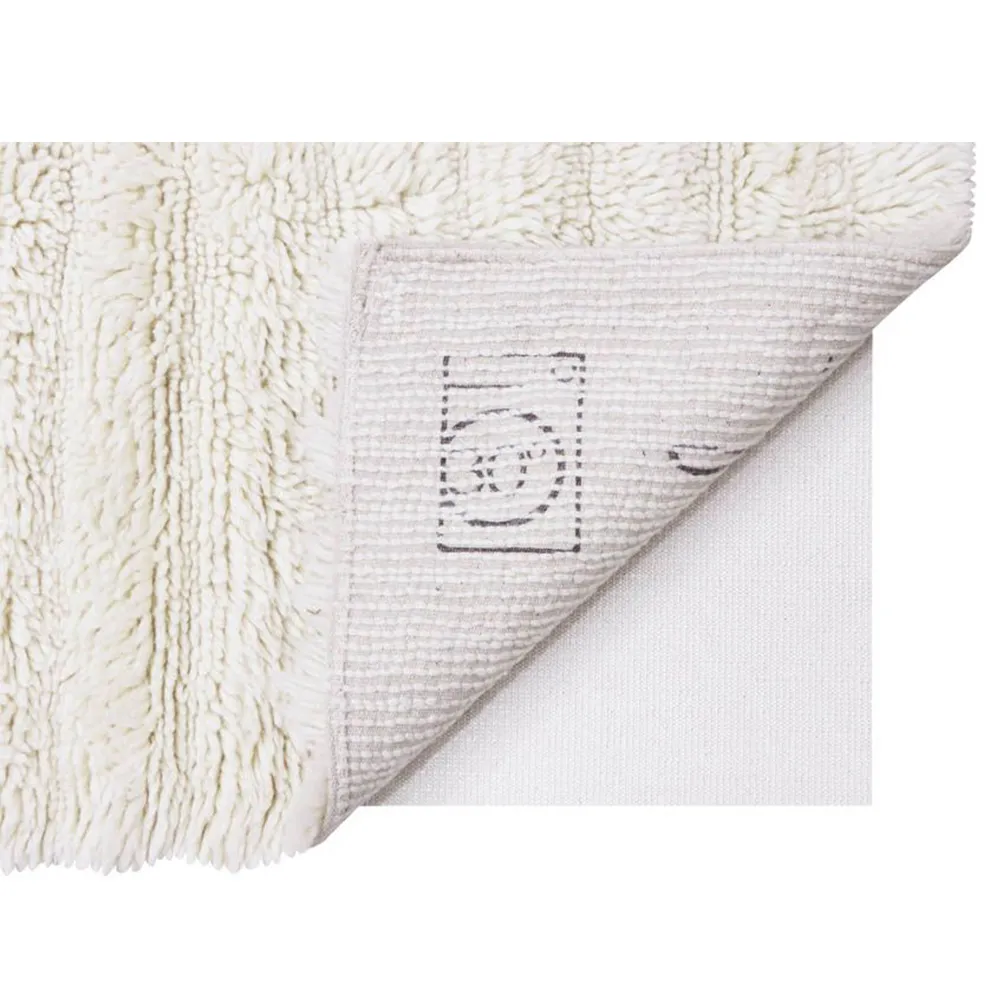 Dunes Shag Washable Rug - White, Wool