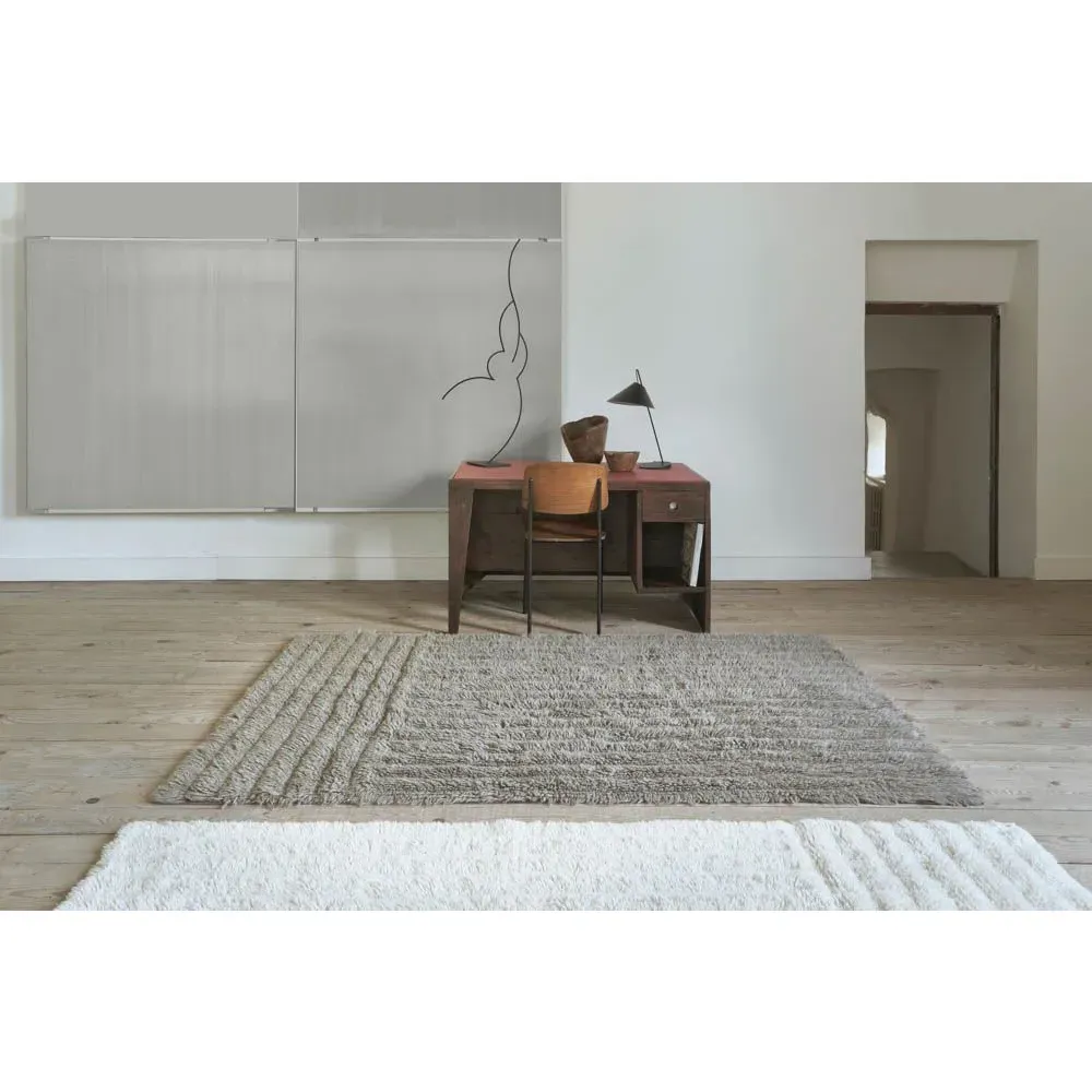 Dunes Shag Washable Rug - White, Wool