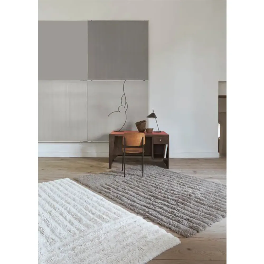 Dunes Shag Washable Rug - White, Wool
