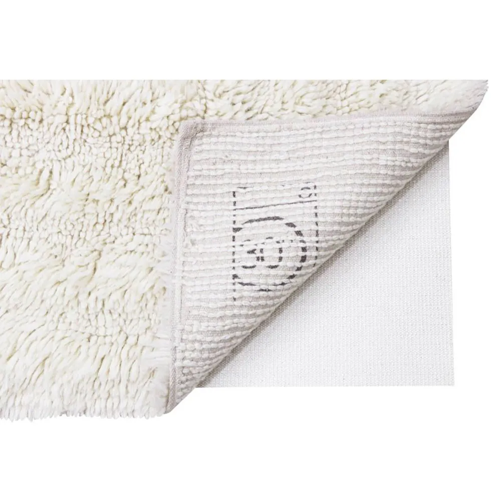 Dunes Shag Washable Rug - White, Wool