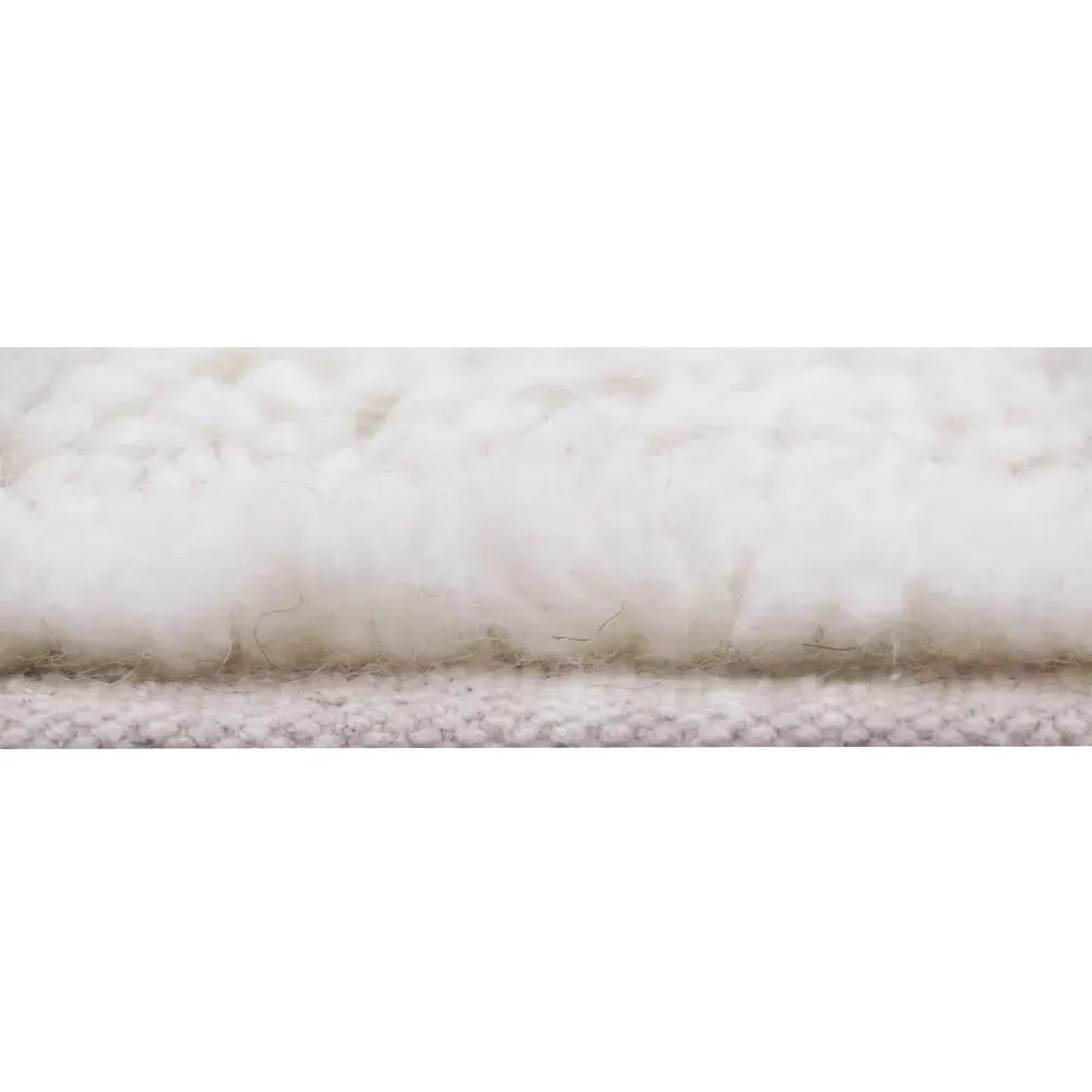 Dunes Shag Washable Rug - White, Wool