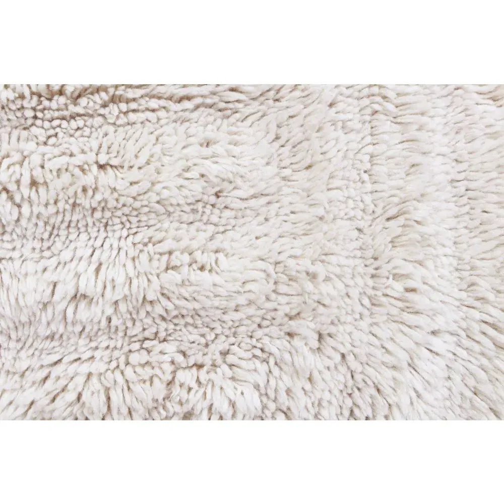 Dunes Shag Washable Rug - White, Wool