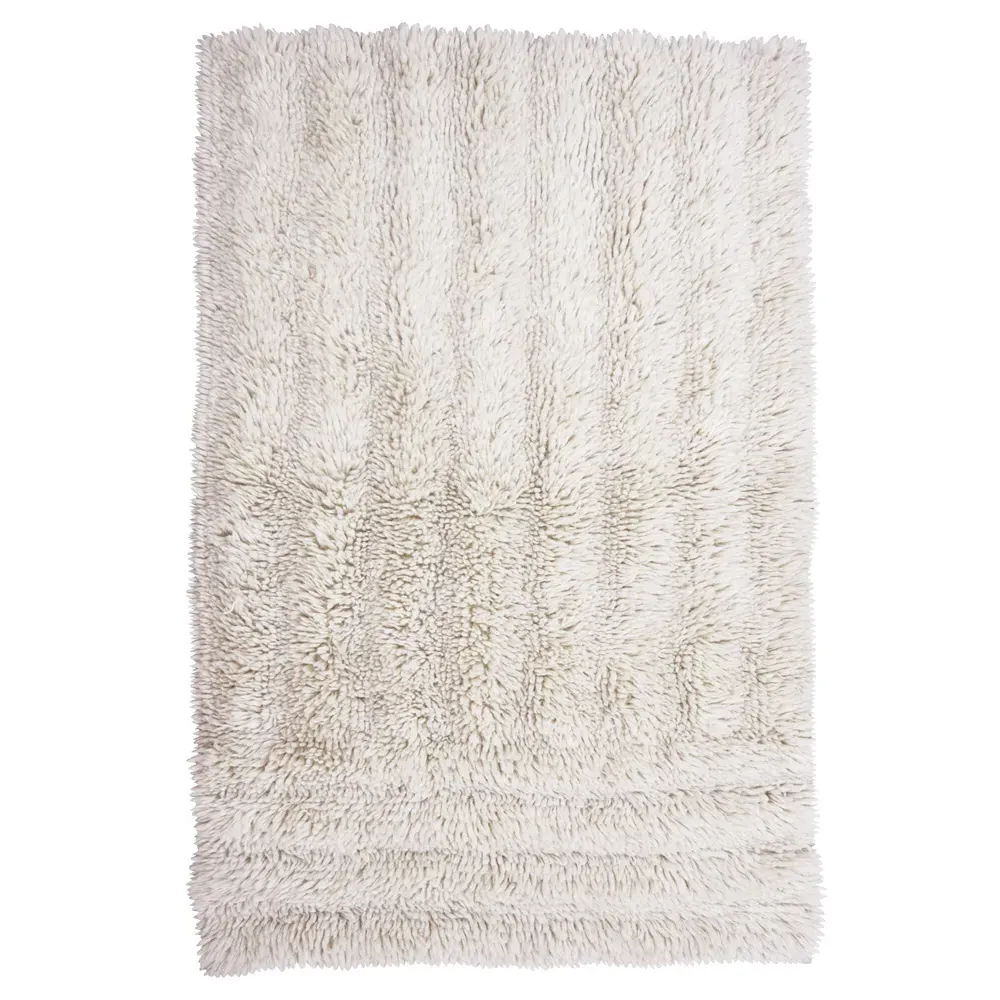 Dunes Shag Washable Rug - White, Wool image