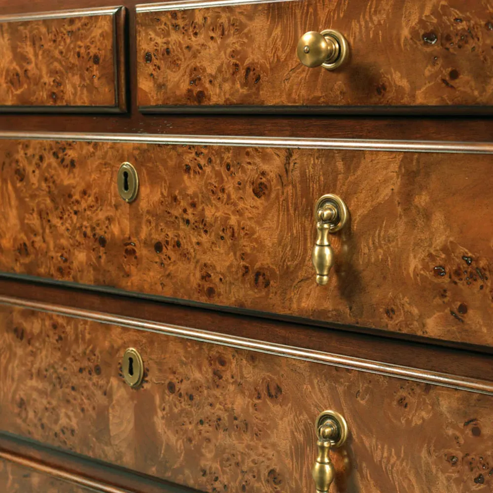 Durham Chest - Brown, Burl Wood
