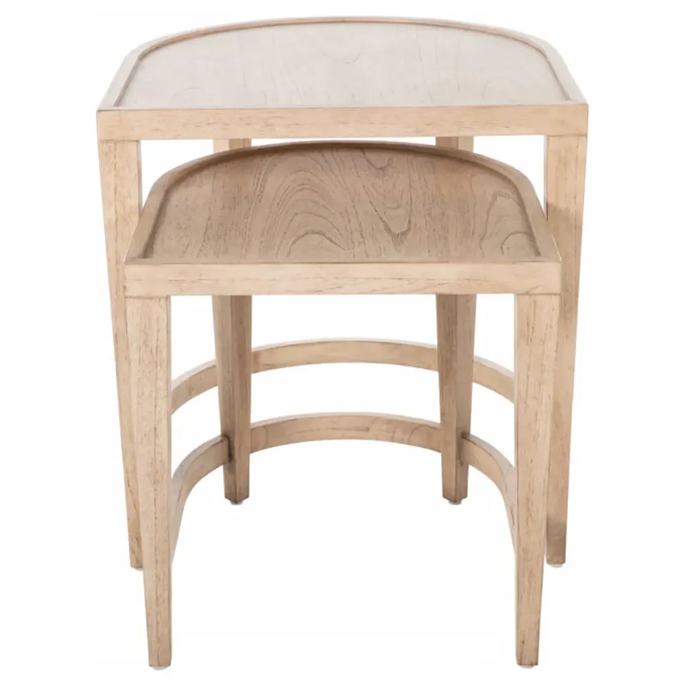 Dustin Nesting Side Tables - Brown, Mindy Veneer