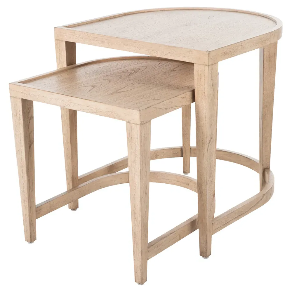 Dustin Nesting Side Tables - Brown, Mindy Veneer