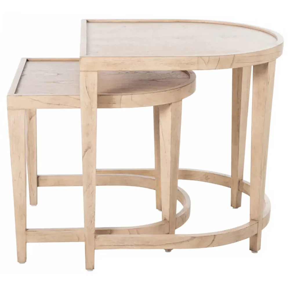 Dustin Nesting Side Tables - Brown, Mindy Veneer image