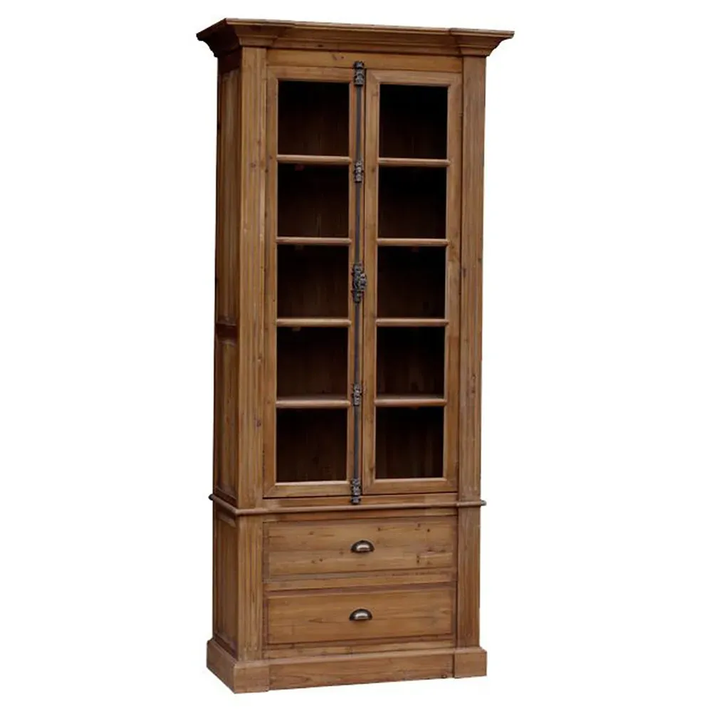 Dustin Single Bookcase with Storage Drawers - Brown, Pine image