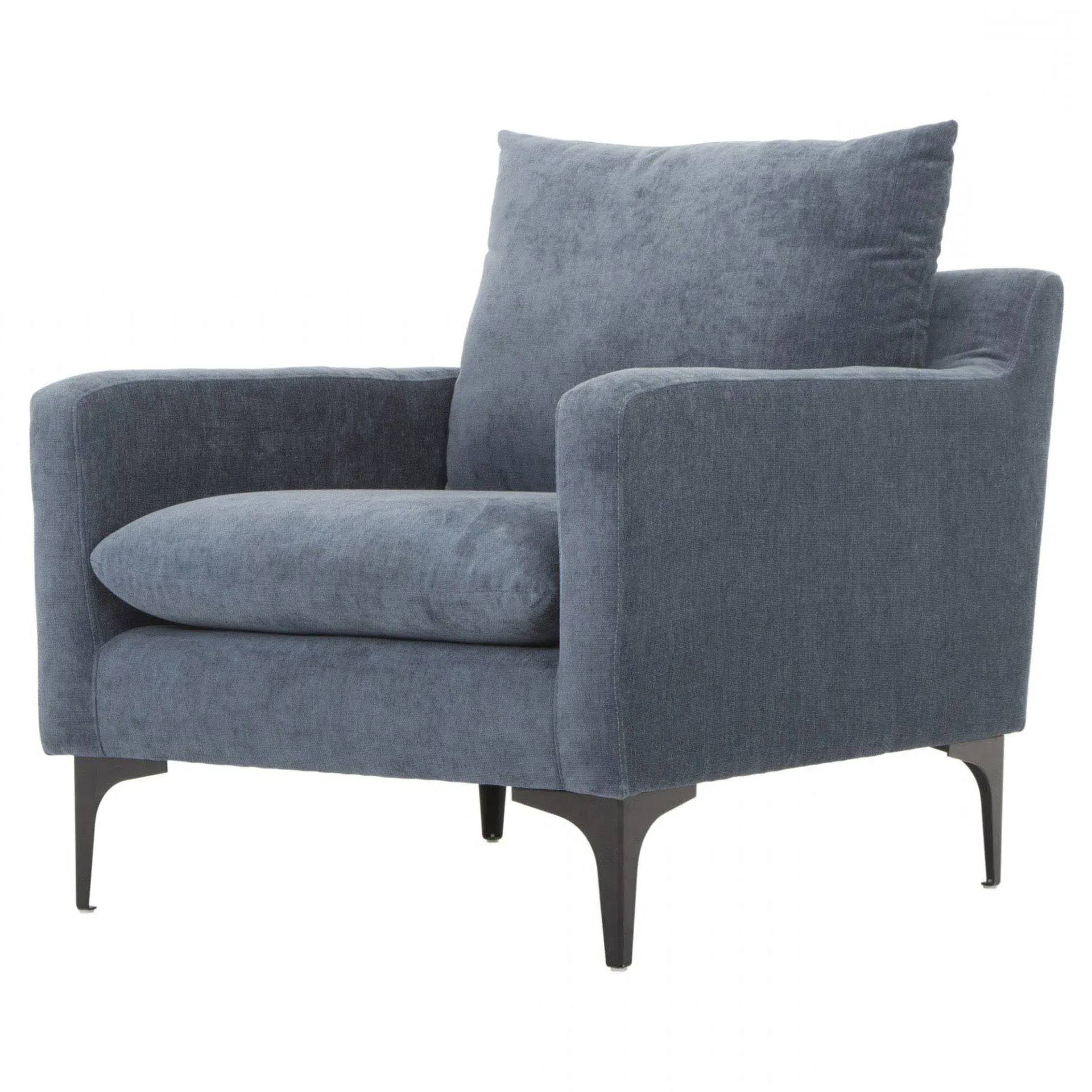 Dyna Upholstered Occasional Chair - Blue, Steel