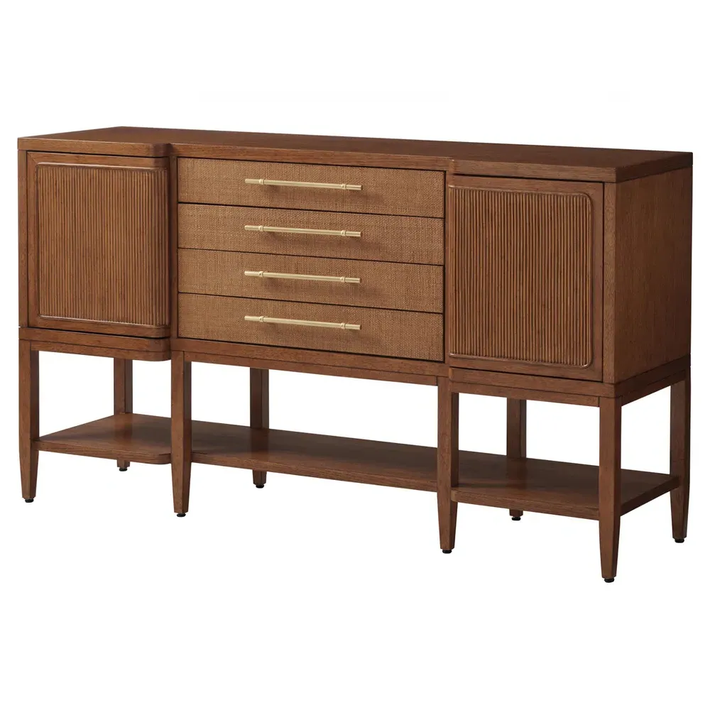 Eagle Falls 4 Drawer Sideboard - Brown, Rattan image