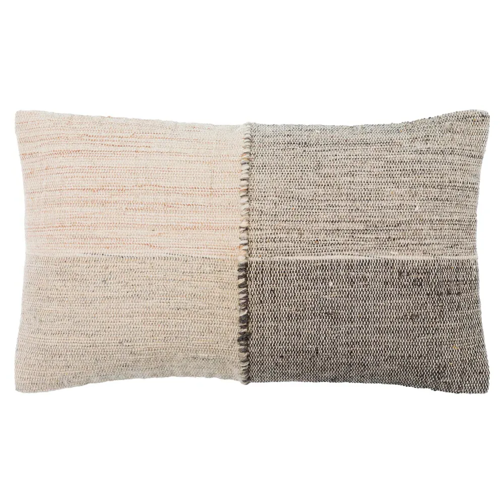 Earl Rustic Lodge Lumbar Pillow - Beige, Wool image