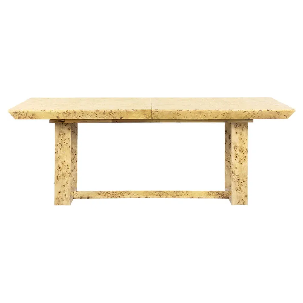 Easton Rectangular Extendable Dining Table - Brown, Burl Wood image